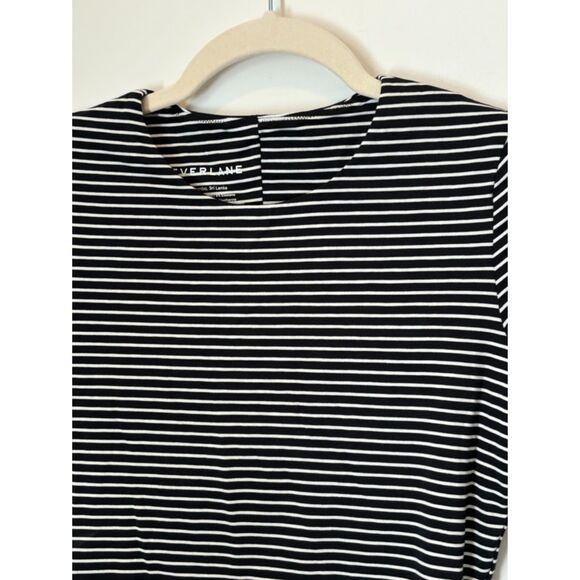 Everlane Striped Bodysuit Short Sleeves Size Small Supima Cotton. - Picture 3 of 15